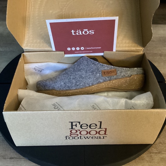 NWT TAOS Woollery Wool Clogs Grey-Sz 8 - Picture 8 of 10